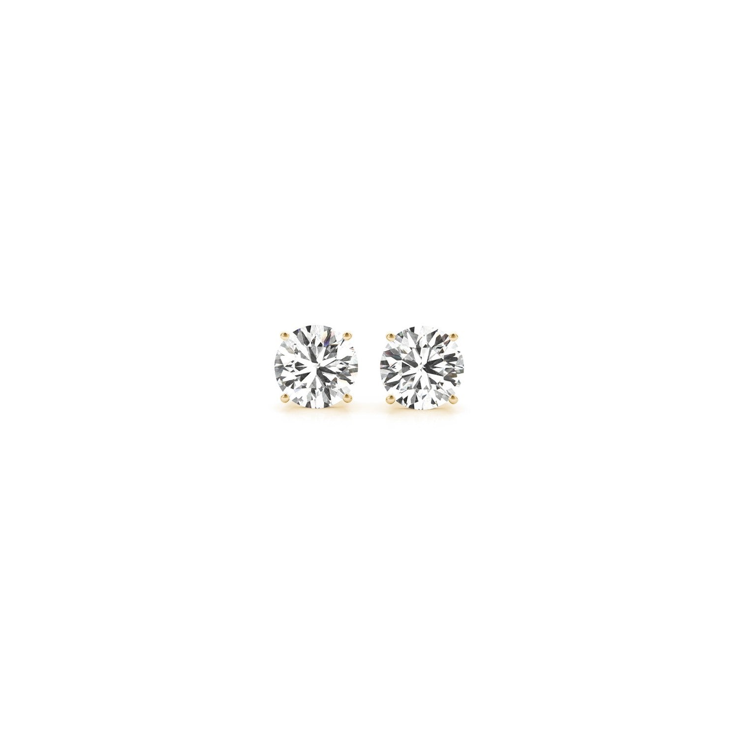 1/2 cttw Lab Grown Round Diamond Stud Earrings 14k Yellow Gold (G/VS2)