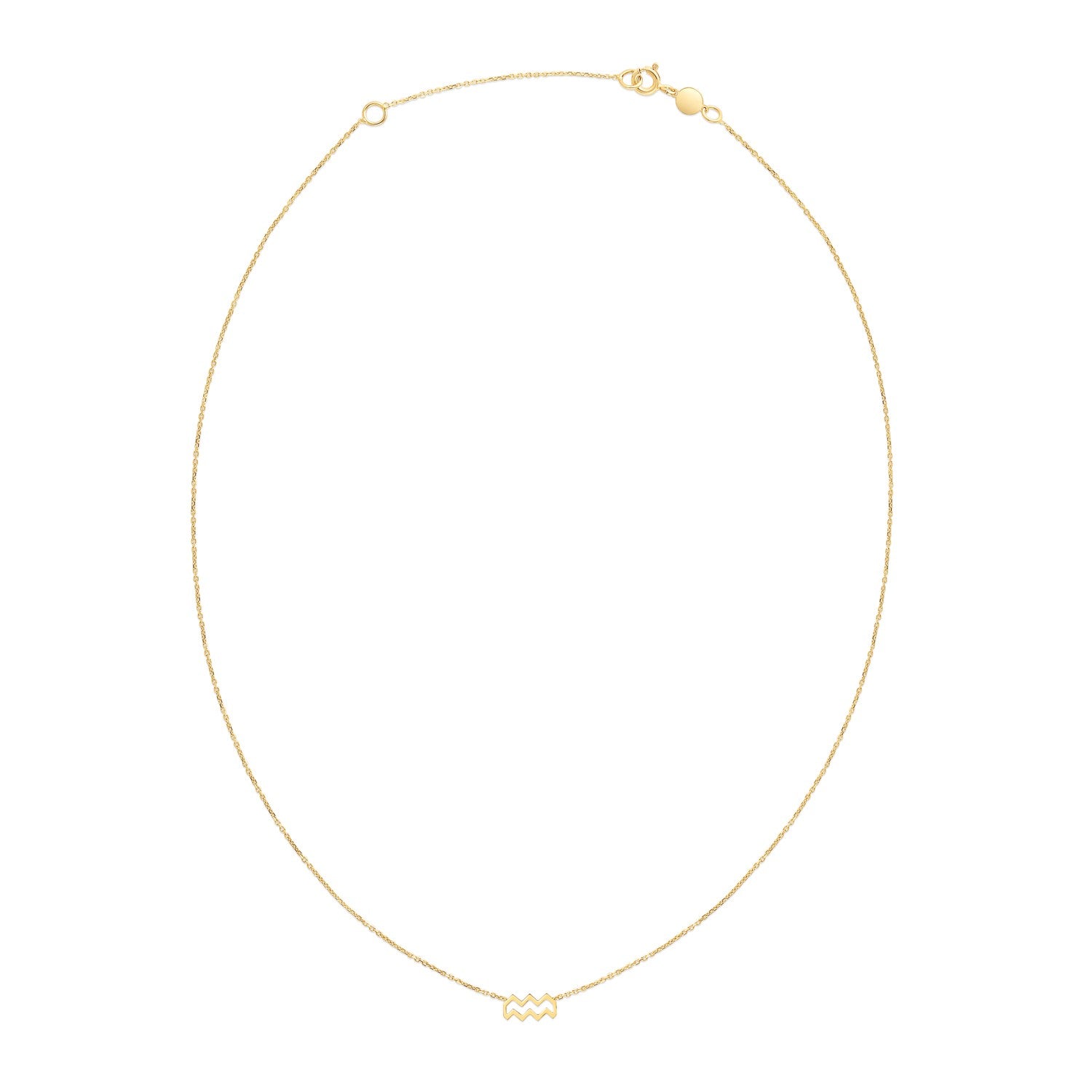 14K Yellow Gold Aquarius Necklace