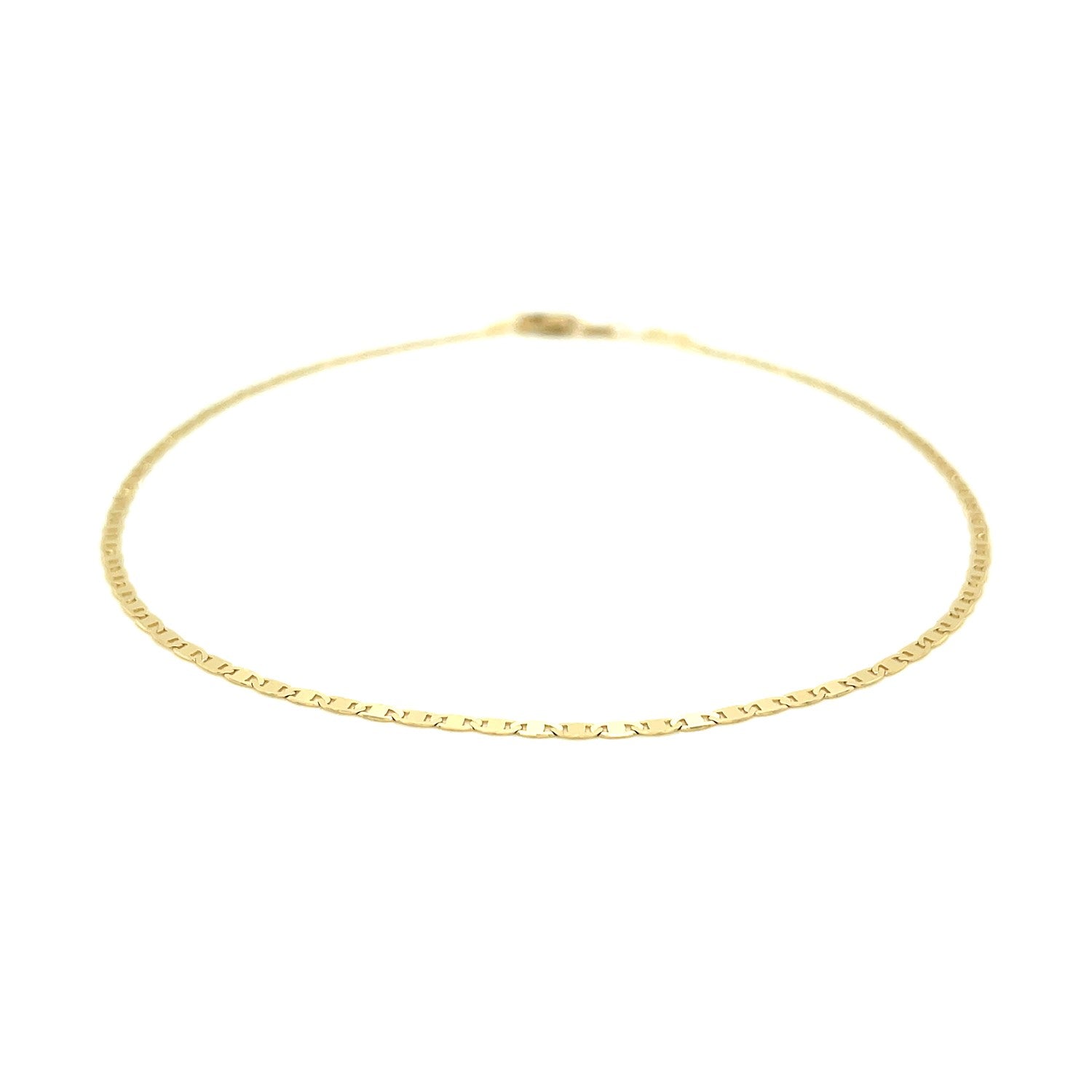 14k Yellow Gold Mariner Link Anklet 1.7mm